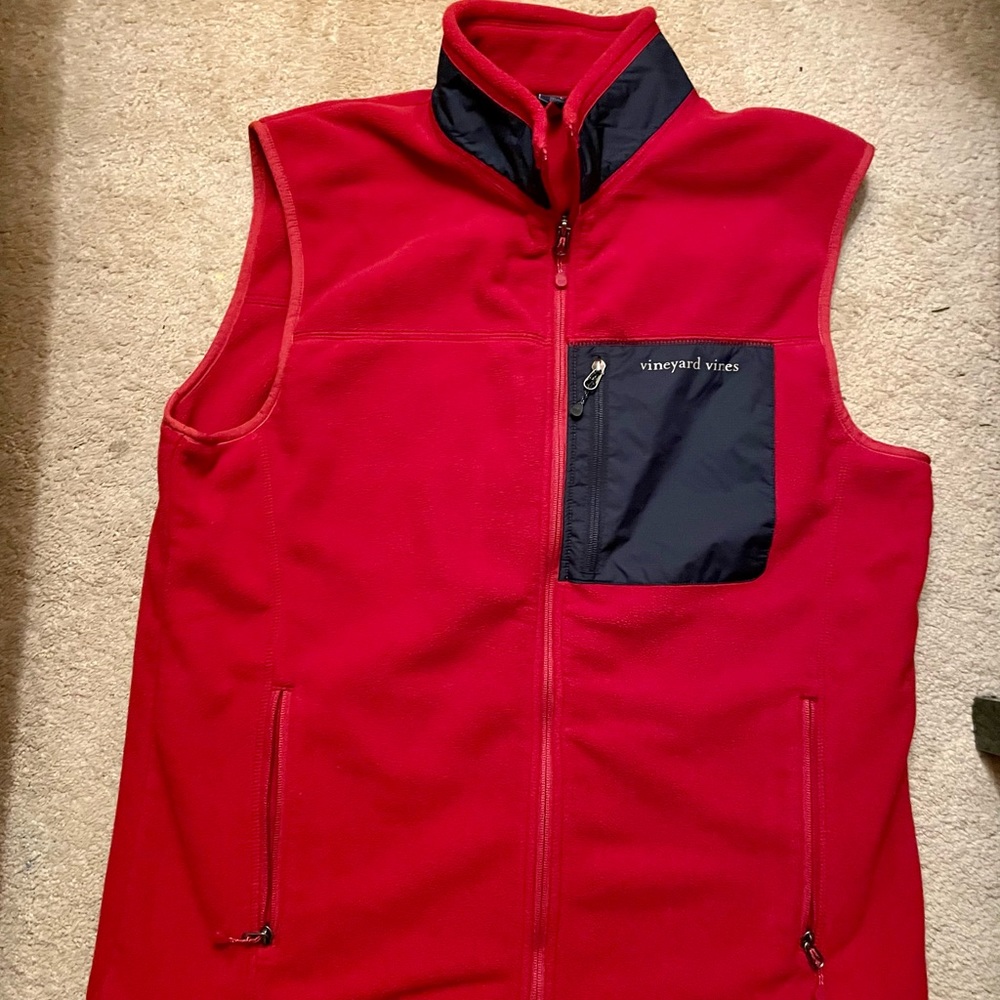 Mens Vineyard Vines fleece vest size L